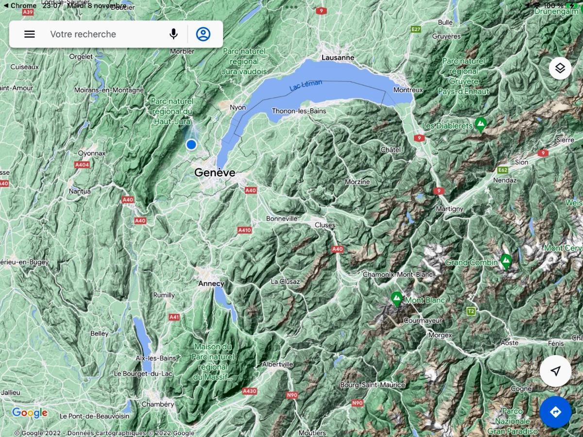Location Chambres Le Panorama - Aeroport Geneve - Pays De Gex Chevry  Kültér fotó